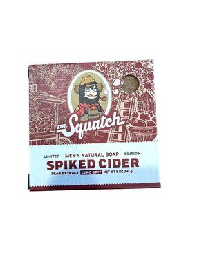 Dr. Squatch Spiked Cider Pear Extract Bar Soap Limited Edition Zero Grit Fall